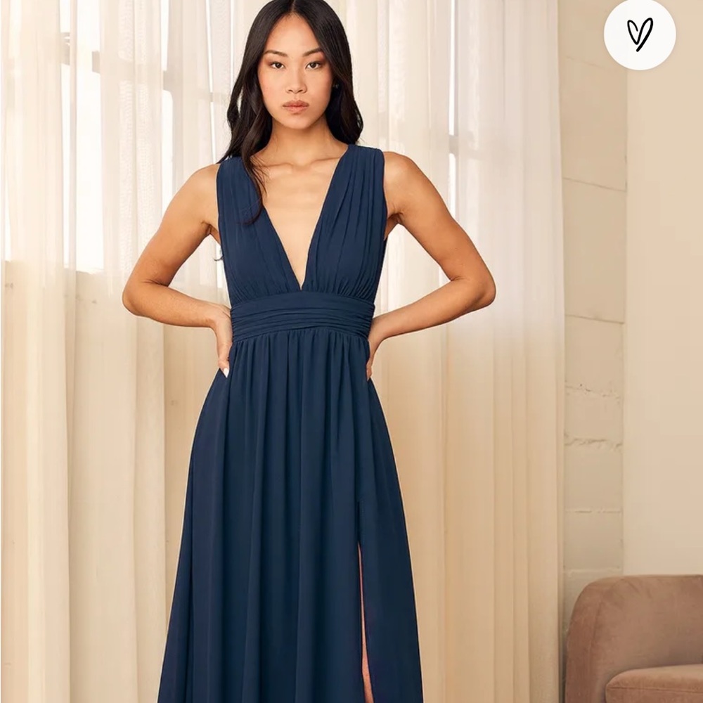 Heavenly Hues Navy Blue Maxi Dress size large from Lulu’s